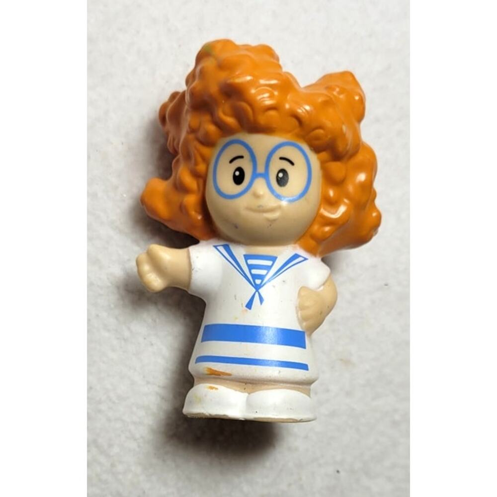 2012 Fisher Price Little People Sofie Curly Red Hair Sailor Outfit Figure Toy